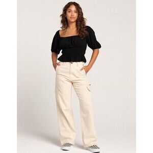 Women's ROXY Off White Lefty Cargo Pants Size XL WORN ONCE!